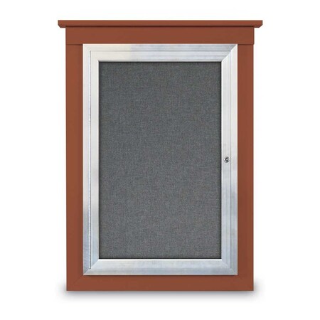 United Visual Products Single Door Enclosed Cathedral Letterboa, UV1302CD-BRONZE-BURGUN UV1302CD-BRONZE-BURGUN